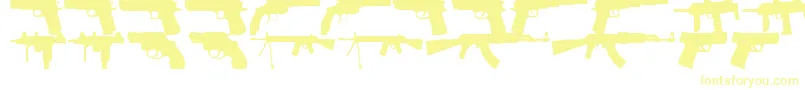 FiregunsTfb Font – Yellow Fonts on White Background