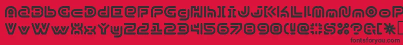 Y2kSubterranExpressKg Font – Black Fonts on Red Background