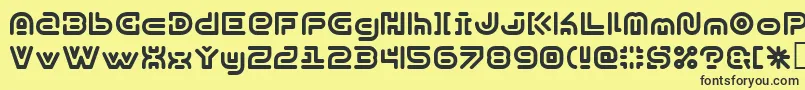 Y2kSubterranExpressKg Font – Black Fonts on Yellow Background