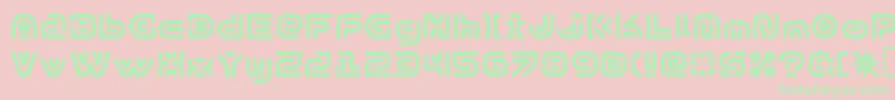 Y2kSubterranExpressKg Font – Green Fonts on Pink Background