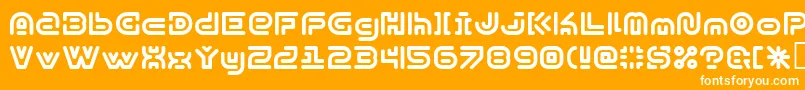 Y2kSubterranExpressKg Font – White Fonts on Orange Background