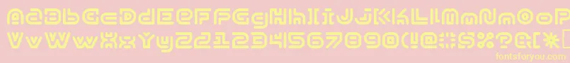 Y2kSubterranExpressKg Font – Yellow Fonts on Pink Background