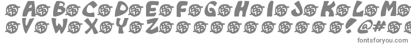 Monkeyboy-fontti – harmaat kirjasimet valkoisella taustalla