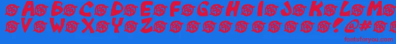 Шрифт Monkeyboy – красные шрифты на синем фоне