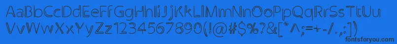 Clip Font – Black Fonts on Blue Background