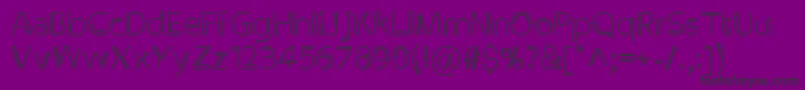 Clip Font – Black Fonts on Purple Background
