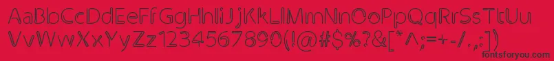 Clip Font – Black Fonts on Red Background