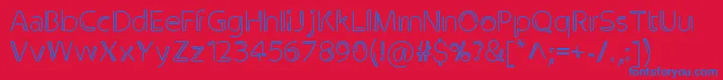 Clip Font – Blue Fonts on Red Background