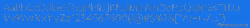 Clip Font – Gray Fonts on Blue Background