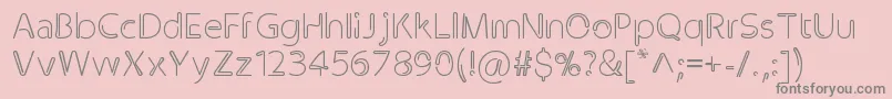Clip Font – Gray Fonts on Pink Background