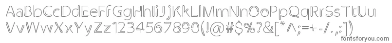 Clip-fontti – harmaat kirjasimet valkoisella taustalla