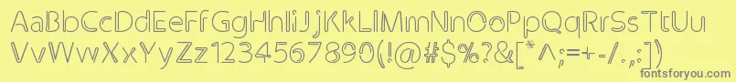 Clip Font – Gray Fonts on Yellow Background