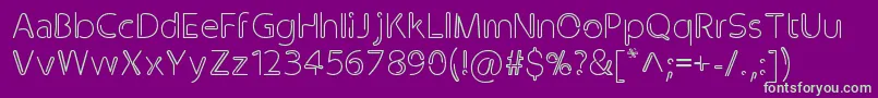 Clip Font – Green Fonts on Purple Background
