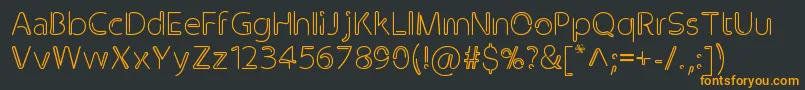 Clip-Schriftart – Orangefarbene Schriften auf schwarzem Hintergrund