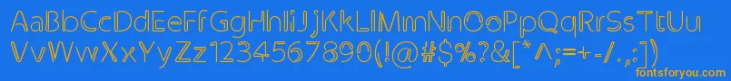 Clip Font – Orange Fonts on Blue Background