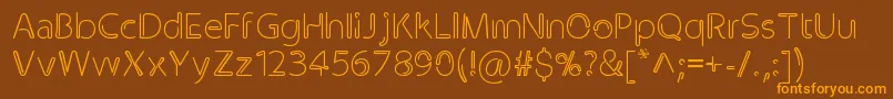 Шрифт Clip – оранжевые шрифты на коричневом фоне