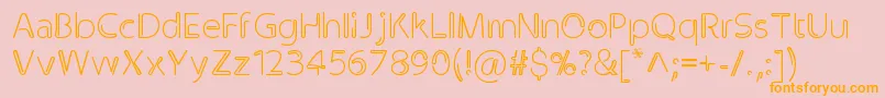 Clip Font – Orange Fonts on Pink Background
