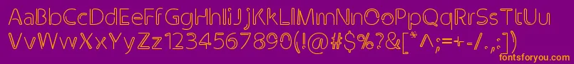 Clip Font – Orange Fonts on Purple Background