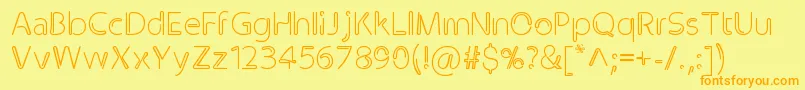 Clip Font – Orange Fonts on Yellow Background