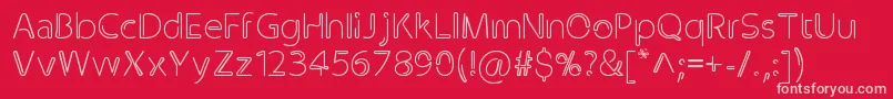Clip Font – Pink Fonts on Red Background
