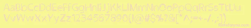 Clip Font – Pink Fonts on Yellow Background