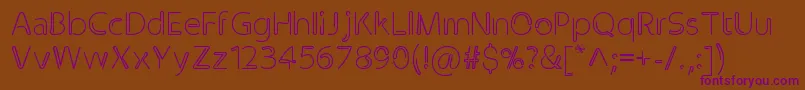 Clip Font – Purple Fonts on Brown Background