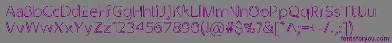 Clip Font – Purple Fonts on Gray Background