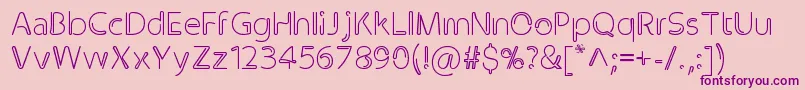 Clip Font – Purple Fonts on Pink Background