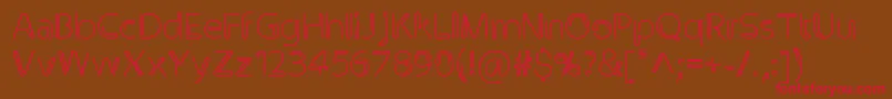 Clip Font – Red Fonts on Brown Background