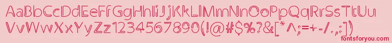 Clip Font – Red Fonts on Pink Background