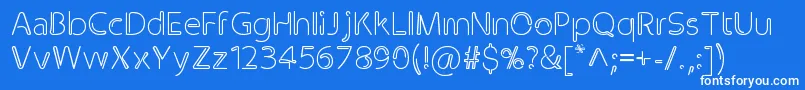 Clip Font – White Fonts on Blue Background