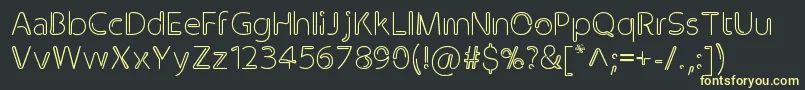 Clip Font – Yellow Fonts on Black Background