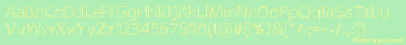 Clip Font – Yellow Fonts on Green Background