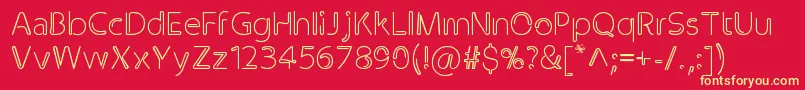 Clip Font – Yellow Fonts on Red Background