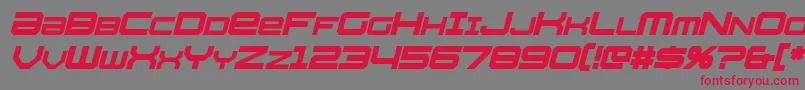 WhittleItalic Font – Red Fonts on Gray Background