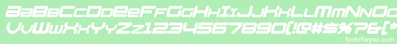 フォントWhittleItalic – 緑の背景に白い文字