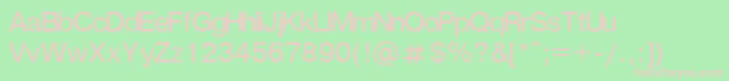 GenevaNormal Font – Pink Fonts on Green Background