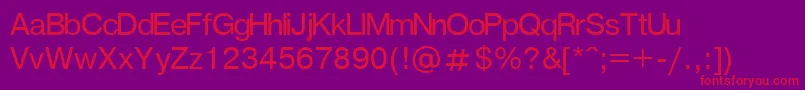 GenevaNormal Font – Red Fonts on Purple Background