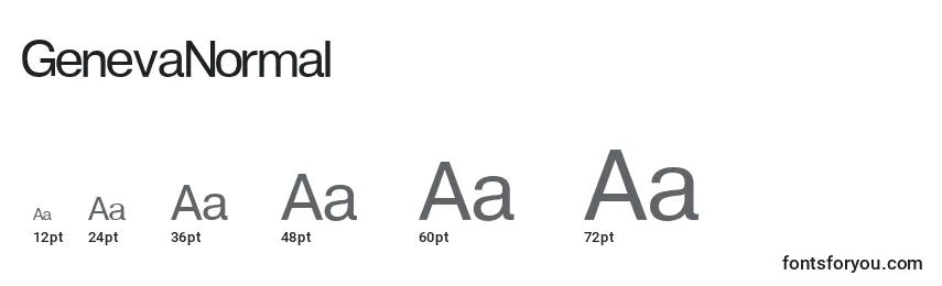 GenevaNormal Font Sizes