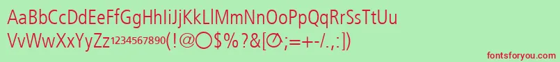 StTrackList Font – Red Fonts on Green Background