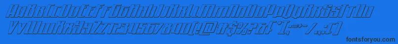 Quantummalice3Dital Font – Black Fonts on Blue Background