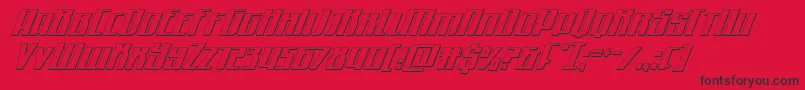 Quantummalice3Dital Font – Black Fonts on Red Background