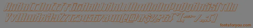 Quantummalice3Dital Font – Brown Fonts on Gray Background