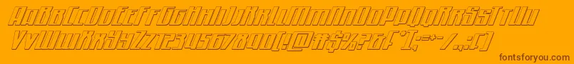 Quantummalice3Dital Font – Brown Fonts on Orange Background