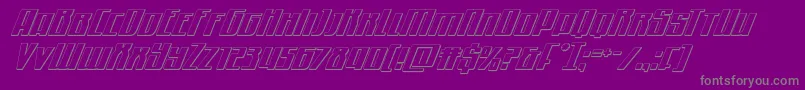 Quantummalice3Dital Font – Gray Fonts on Purple Background