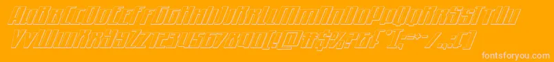 Quantummalice3Dital Font – Pink Fonts on Orange Background