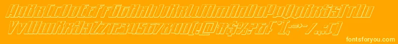 Quantummalice3Dital Font – Yellow Fonts on Orange Background