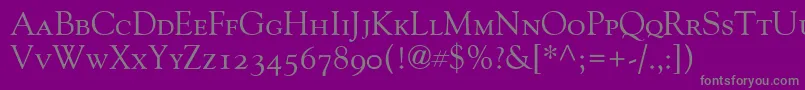 fuente GoudyOldStyleSmallCapsOldStyleFigures – Fuentes Grises Sobre Fondo Morado
