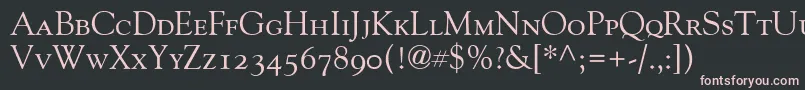 GoudyOldStyleSmallCapsOldStyleFigures Font – Pink Fonts on Black Background