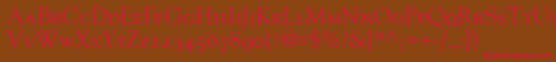 GoudyOldStyleSmallCapsOldStyleFigures Font – Red Fonts on Brown Background